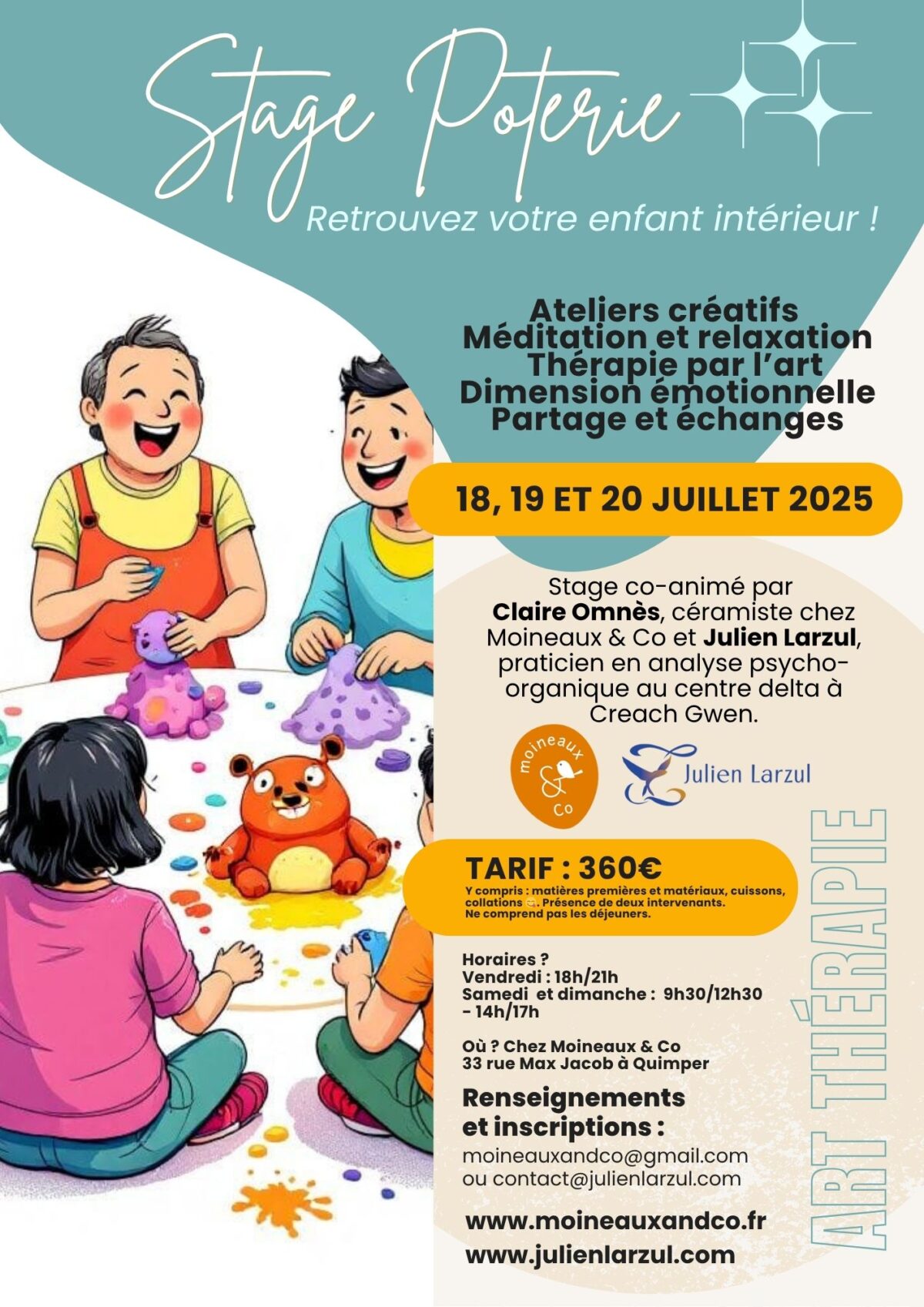 Image de mise en avant pour Stage poterie « Retrouvez votre enfant intérieur ! »